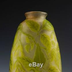 Very Large Signed Gallé Cameo Vase c1910