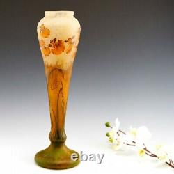 Very Tall Daum Nancy Cameo Vase c1910