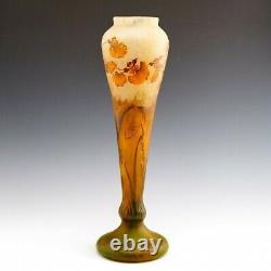 Very Tall Daum Nancy Cameo Vase c1910