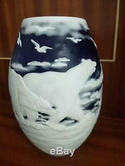 Very beautiful. Emile Galle vase The polar bear