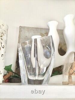 Very rare French Baccarat design glass vase, Mid Century Modern