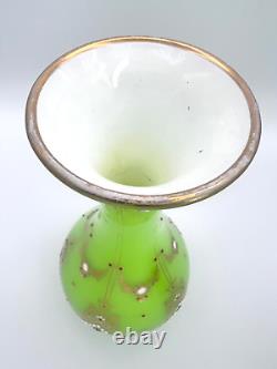 Victorian French Green Opaline Jewel Vases (Pair of 2) As Found 10