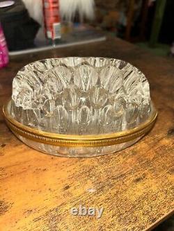 Vintage Antique French Flower Frog Centerpiece Vase With Gold Accents