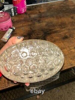 Vintage Antique French Flower Frog Centerpiece Vase With Gold Accents