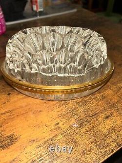 Vintage Antique French Flower Frog Centerpiece Vase With Gold Accents
