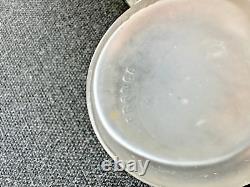 Vintage Art Deco French Frosted Glass Vase 10 Made in France