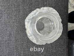 Vintage Art Deco French Frosted Glass Vase 10 Made in France