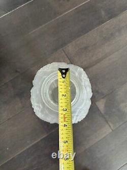 Vintage Art Deco French Frosted Glass Vase 10 Made in France