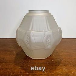 Vintage Art Deco Vase Vercais Le Verre Francais Schneider France Signed