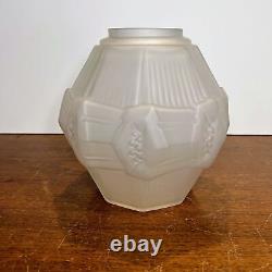 Vintage Art Deco Vase Vercais Le Verre Francais Schneider France Signed