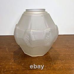 Vintage Art Deco Vase Vercais Le Verre Francais Schneider France Signed