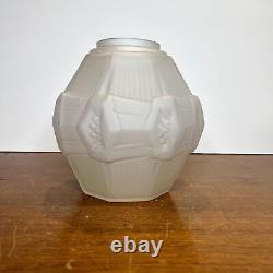 Vintage Art Deco Vase Vercais Le Verre Francais Schneider France Signed