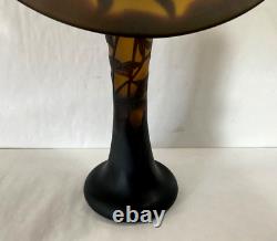 Vintage Art French Glass EMELIE GALLE Style Jack in the Pulpit 17 Tall Vase
