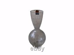 Vintage Baccarat Aquarelle 7 3/4 Clear Crystal Ribbed Bud Vase France with Label