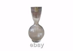 Vintage Baccarat Aquarelle 7 3/4 Clear Crystal Ribbed Bud Vase France with Label