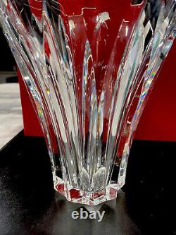 Vintage Baccarat Heavy Cut Crystal 10 French Vase, Brigitte Pattern-MIB