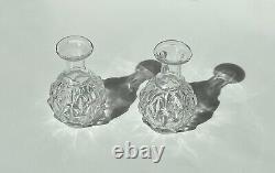 Vintage Baccarat Tiffany & Co. Artichoke Bud Vases TWO Crystal Glass Collector's