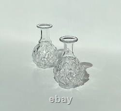 Vintage Baccarat Tiffany & Co. Artichoke Bud Vases TWO Crystal Glass Collector's