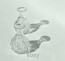 Vintage Baccarat Tiffany & Co. Artichoke Bud Vases TWO Crystal Glass Collector's