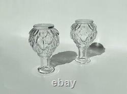 Vintage Baccarat Tiffany & Co. Artichoke Bud Vases TWO Crystal Glass Collector's