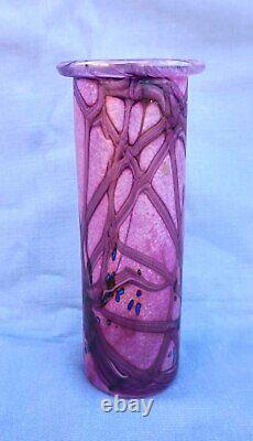 Vintage Colver French Cameo Glass Vase Alice Giraud Vase 1970's Signed