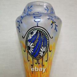 Vintage French Glass Vase Legras, 20th Century