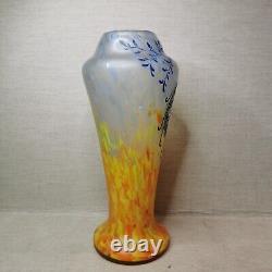 Vintage French Glass Vase Legras, 20th Century