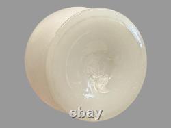 Vintage French Opaline 12.25 Hand Painted Floral Decorated Art Glass Vase