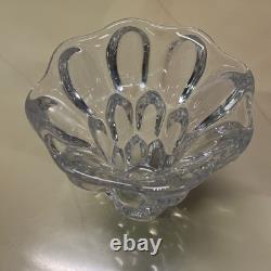 Vintage French Original VANNES LE CHATEL FRANCE Crystal Glass Vase