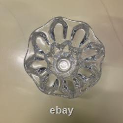 Vintage French Original VANNES LE CHATEL FRANCE Crystal Glass Vase