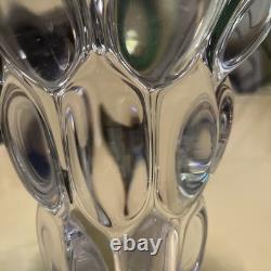 Vintage French Original VANNES LE CHATEL FRANCE Crystal Glass Vase