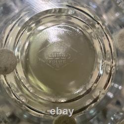 Vintage French Original VANNES LE CHATEL FRANCE Crystal Glass Vase