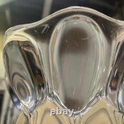 Vintage French Original VANNES LE CHATEL FRANCE Crystal Glass Vase