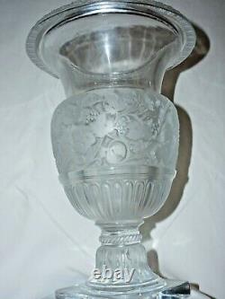 Vintage Lalique Crystal Versailles Large Vase Glass Urn 14 Tall France 19lbs