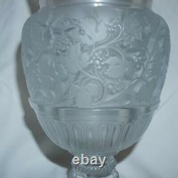 Vintage Lalique Crystal Versailles Large Vase Glass Urn 14 Tall France 19lbs