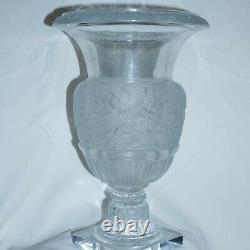 Vintage Lalique Crystal Versailles Large Vase Glass Urn 14 Tall France 19lbs