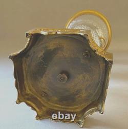 Vintage Large Baccarat Style Cut Crystal and Gilt Bronze Urn with Lid 19 1/2