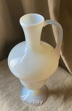 Vintage MCM French Sevres Opalescent Opaline Art Deco Glass Vase Lalique Sabino