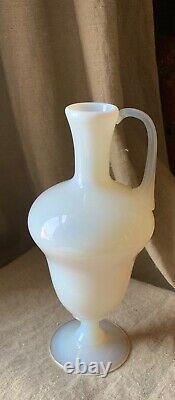 Vintage MCM French Sevres Opalescent Opaline Art Deco Glass Vase Lalique Sabino