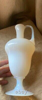 Vintage MCM French Sevres Opalescent Opaline Art Deco Glass Vase Lalique Sabino