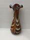 Vintage Murano Biot Glass Multicolor French Vase signed Z D Biot France 12