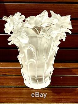 Vintage Nancy Daum Style Large Heavy Flower Vase 19/19/21cm White Show Piece