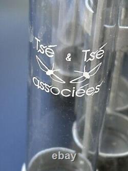Vintage Paris Tse & Tse Tubular Adjustable Hinged Glass Flower Vase France