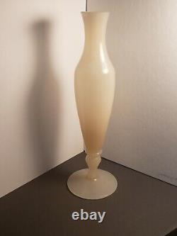 Vintage Pink Opaline Bud vase Pink pedestal Italy scarce design