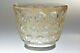 Vintage R Lalique 1937 Brown Rust Patina Edelweiss Crystal Vase