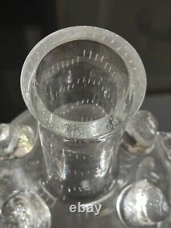 Vintage Sem Schanzer ATOM Controlled Bubble French Art Glass Vase Carafe MCM