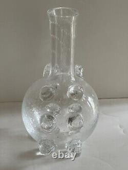 Vintage Sem Schanzer ATOM Controlled Bubble French Art Glass Vase Carafe MCM