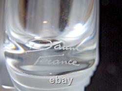 Vintage Signed Daum France Art Glass Heavy Crystal Vase French Frosted 8 3/4