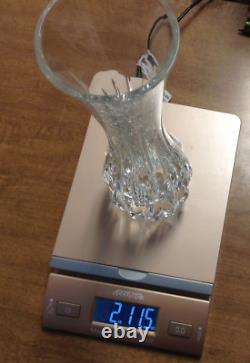 Vintage tall fluted St. Louis Cristal crystal glass vase 9 3/4 colorless France