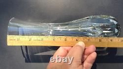 Vintage tall fluted St. Louis Cristal crystal glass vase 9 3/4 colorless France